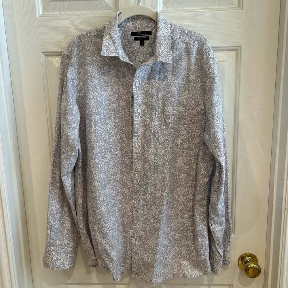 Marc Anthony Light Gray Floral Shirt